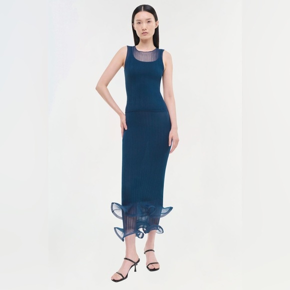 Simkhai Oakley Plisse Tank Color: CELESTIAL - Picture 3 of 9